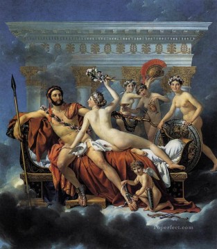  louis lienzo - Marte desarmado por Venus y las Tres Gracias Jacques Louis David desnudo